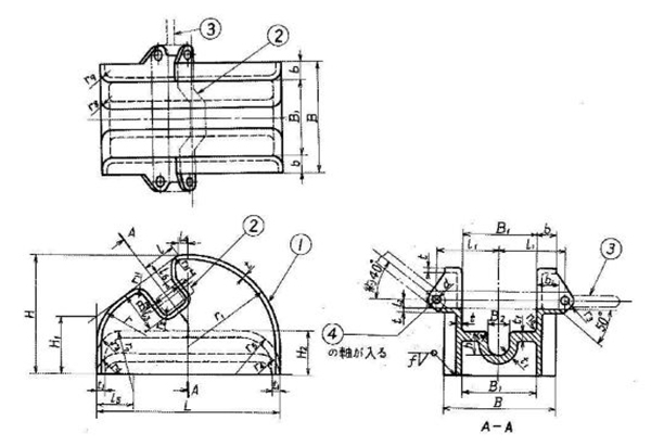 JIS F2031-1998 Cast Steel Bar Type Chain Cable Stopper 3.jpg